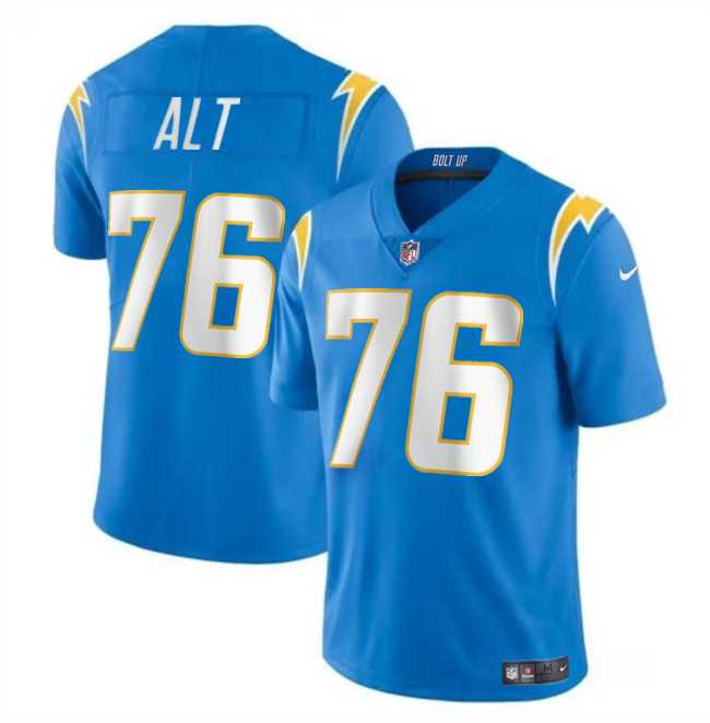 Men & Women & Youth Los Angeles Chargers #76 Joe Alt Light Blue Vapor Limited Stitched Jersey